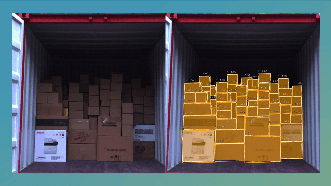 Truck Unloading Container Segmentation